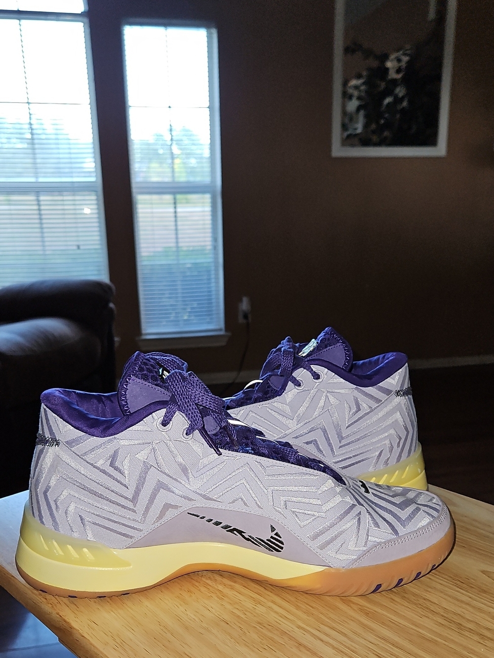 Nike Mens  Purple and Yellow Low-Top Sneakers